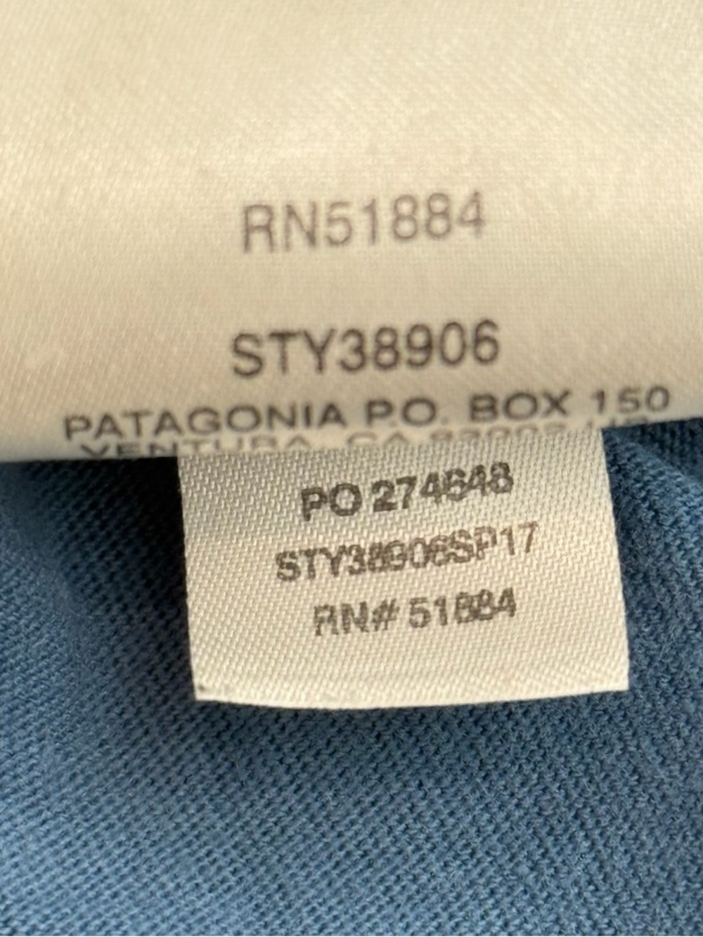 Patagonia Graphic T Shirt Mens XL Blue Organic Cotton Logo Outdoor Tee Hiking - Picture 8 of 11